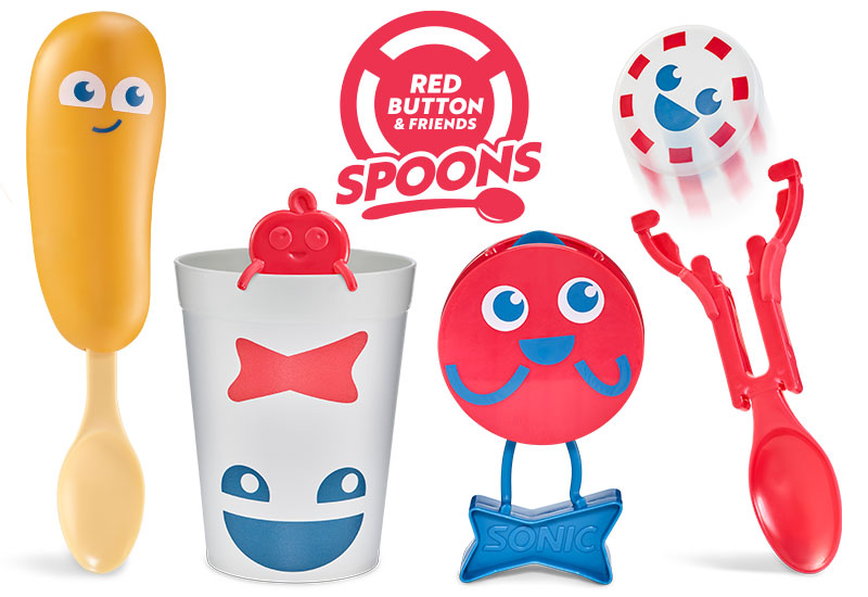 Red Button & Friends Spoons are coming to the SONIC® Wacky Pack® Kids Meal!