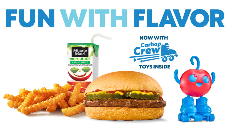 You can mix and match an entree, side and drink, AND get a collectible SONIC<sup>®</sup> Carhop Crew toy for a limited time only!